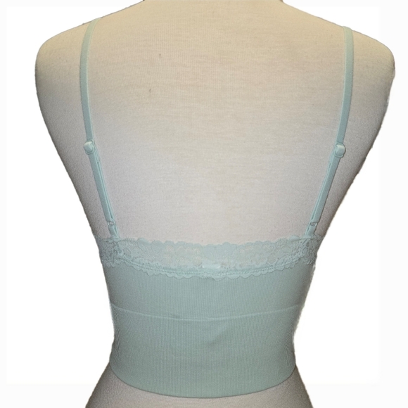 🆕Victoria’s Secret PINK Longline Sports Bra - Mint/Medium - NWT - Picture 3 of 4